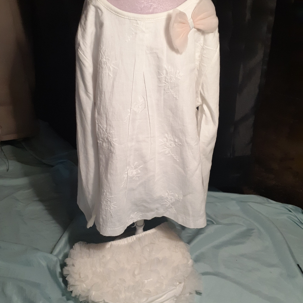 Zara Baby Girl Cream Dress w/ 2 Knickers